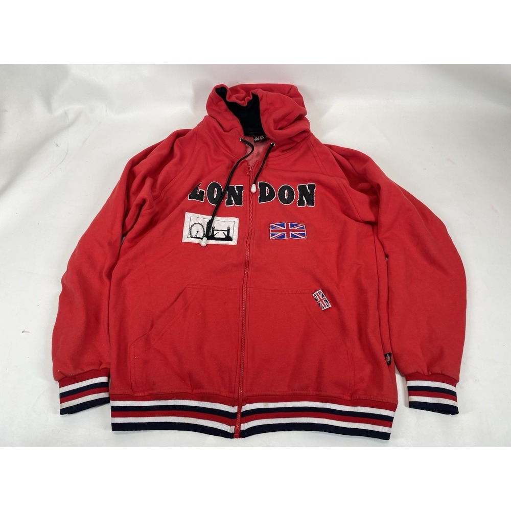 GWCC London Full Zip Hoodie Jacket Mens Size‎ S-M Red